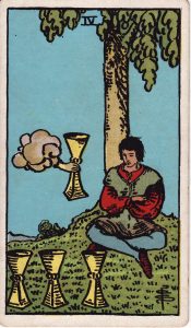 Four of Cups from tarot minor arcana
