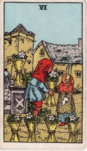 Six of Cups from tarot minor arcana