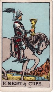 Knight of Cups from tarot minor arcana
