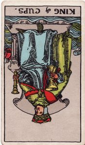 King of Cups Reversed from tarot minor arcana