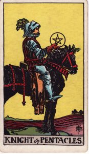 Knight of Pentacles from tarot minor arcana