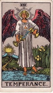 Temperance, a major arcana tarot card