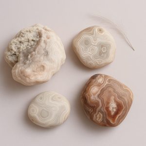Tumbled stones that represent the Temperance card