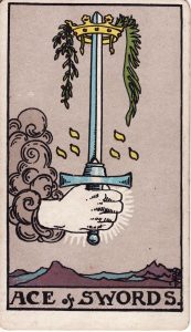 Ace of Swords from tarot minor arcana