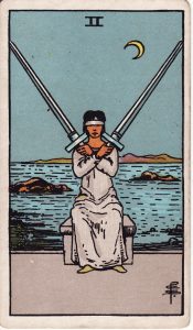 Two of Swords from tarot minor arcana