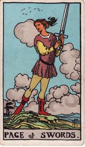 Page of Swords from tarot minor arcana