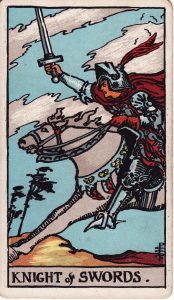 Knight of Swords from tarot minor arcana