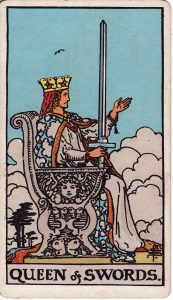 Queen of Swords from tarot minor arcana