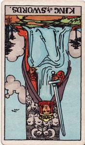 King of Swords Reversed from tarot minor arcana