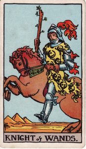 Knight of Wands from tarot minor arcana