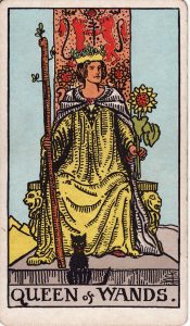 Queen of Wands from tarot minor arcana