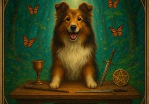 Blog post image: Shetland Sheepdog that represents Magician of tarot